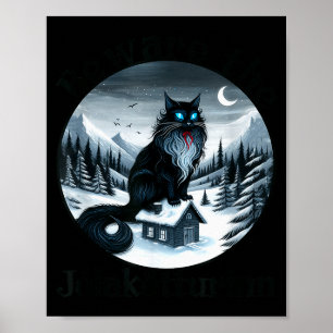 Hüte dich vor dem Jolakotturinn Julkatze Isländisc Poster