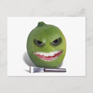 Hüte dich vor der Limette mit einem Zester Postkarte