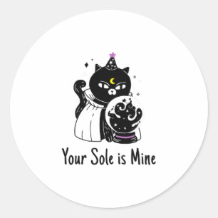 Hüte dich vor der Nacht, Kind. Alle Katzen sind sc Runder Aufkleber