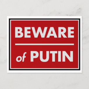 Hüte dich vor Putin Postkarte
