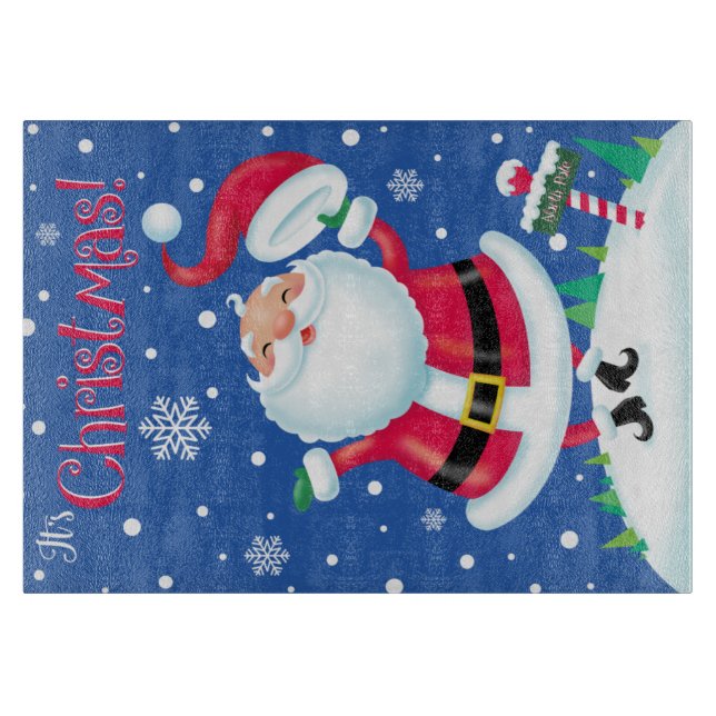 Hüte weg für Weihnachtsglasschneiden-Brett Schneidebrett (Vorderseite)