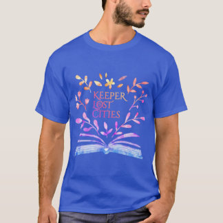 Hüter der verlorenen Städte Wasserfarben-Buchdesig T-Shirt