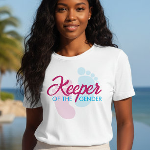 Hüter des Geschlechts-Fußabdruck-Baby-Shower T-Shirt
