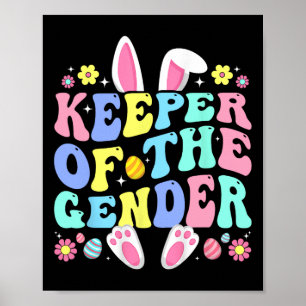 Hüter des Geschlechts Junge oder Mädchen Osterhase Poster