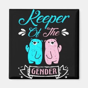 Hüter des Geschlechts Rosa und Blau Teddybär Magnet