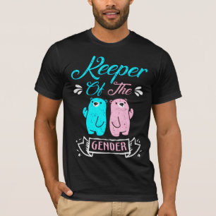 Hüter des Geschlechts Rosa und Blauem Teddybär T-Shirt