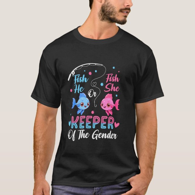 Hüter des Geschlechtsfisches Er Oder Fisch Geschle T-Shirt (Vorderseite)