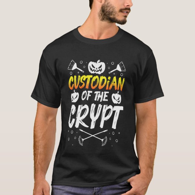 Hüter des Krypta-Halloween-Designs T-Shirt (Vorderseite)