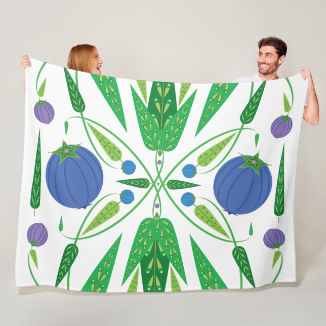 Hüterin der Blueberries-Fleece (3 Größen) Fleecedecke (Beispiel)