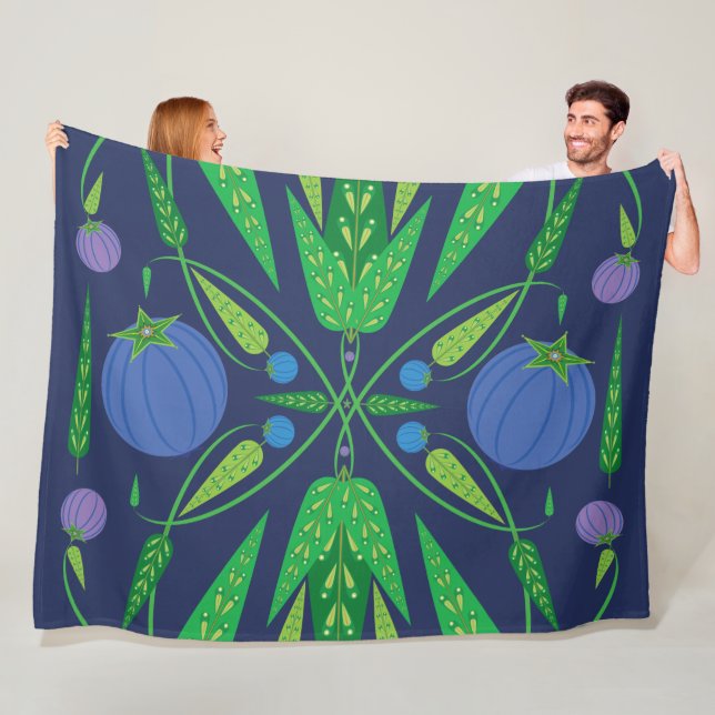 Hüterin der Blueberries-Fleece (3 Größen) Fleecedecke (Beispiel)