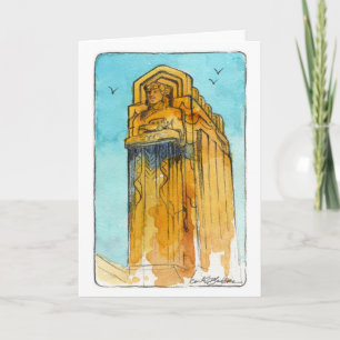 Hüterin der geklappten Grußkarte Karte