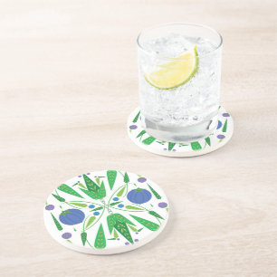 Hüterin des Blueberries Sandstone Untersetzer