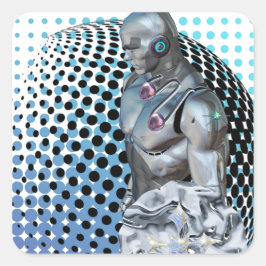 Hüterin des digitalen Reiches Quadratischer Aufkleber