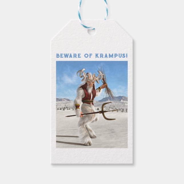 Hütet euch vor Krampus! Geschenkanhänger (Vorderseite)