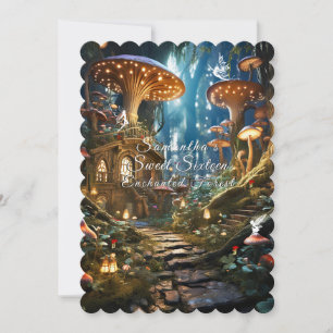 Hütte 16 . Geburtstag Bezaubernde Waldweiden Einladung