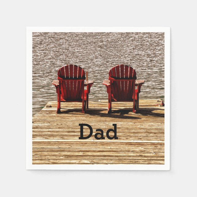 Hütte Adirondack Chairs Vater Serviette (Vorderseite)