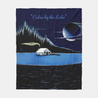 "Hütte am See" Fleece Blanket Version 2