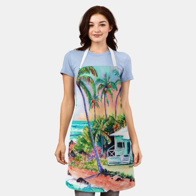 Hütte am Strand Schürze (Getragen)