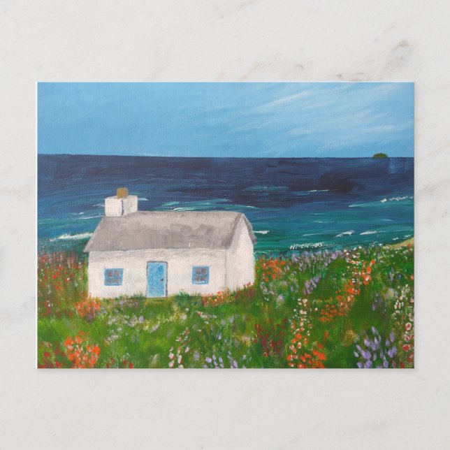 Hütte auf der Seekarte Postkarte (Vorderseite)