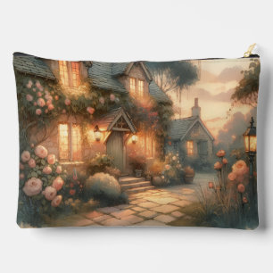 Hütte bei Sonnenuntergang mit Rose Zubehörtasche