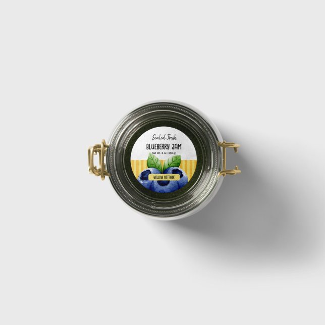 Hütte Blueberry Jam Lid Label Aufkleber (Von Creator hochgeladen)