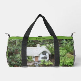 Hütte Blumengarten Malerei Personalisiert Duffle Bag
