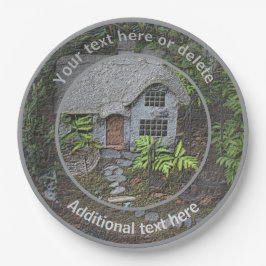 Hütte Blumengarten Personalisiertes Party Pappteller