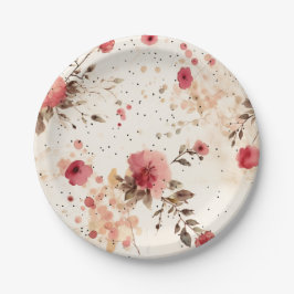 Hütte Blumenpapier Party Teller