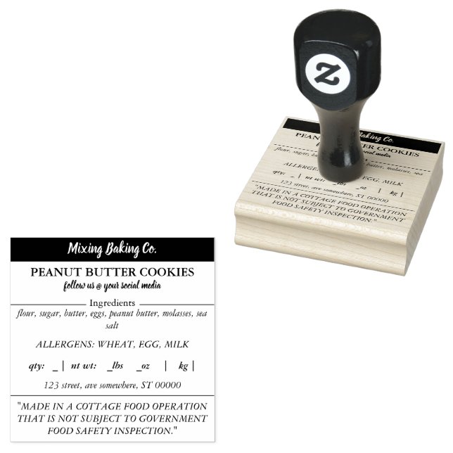 Hütte Briefmarke des Lebensmittelrechts Gummistempel (Stempel)