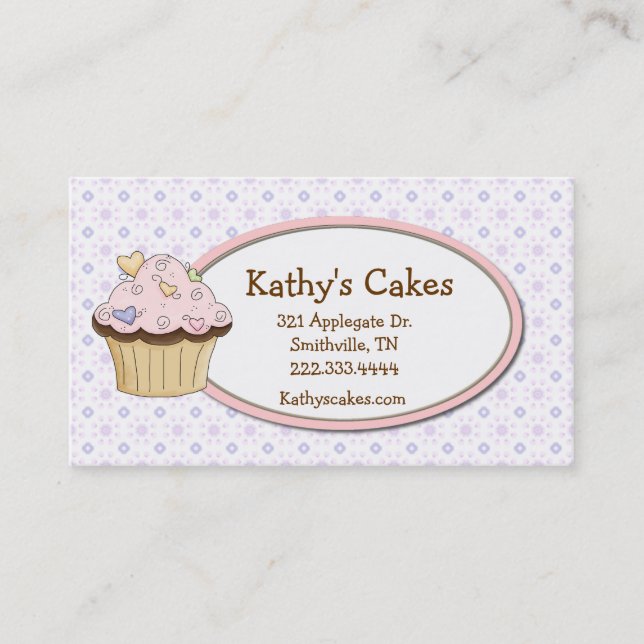 Hütte Chic Cupcake Bäckerei Loyalität Business Car Treuekarte (Vorderseite)