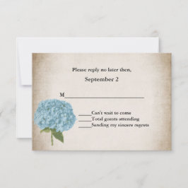 Hütte Chic Hydrangea Wedding RSVP Card