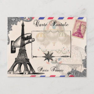 Hütte Chic Paris Frankreich Reise Postkarte