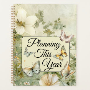 Hütte Chic Wildblume und Schmetterling Jahr Planer