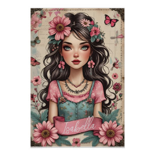 Hütte-core Girl Art Poster