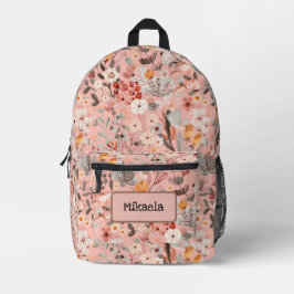 Hütte Core Rosa Personalisierter floraler Rucksack