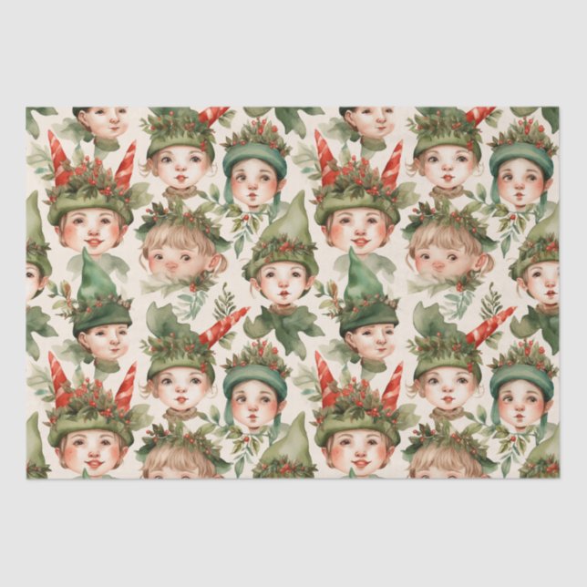 Hütte Core Weihnachtselfen Umschlagpapier Seidenpapier (Vorderseite)