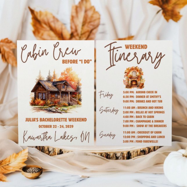 Hütte Crew, bevor ich tue! Wochenend-Junggeselinne Einladung (Von Creator hochgeladen)