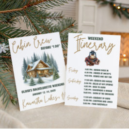 Hütte Crew, bevor ich tue! Wochenend-Junggeselinne Einladung