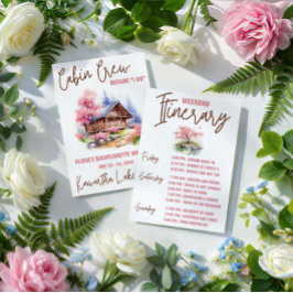 Hütte Crew, bevor ich tue! Wochenend-Junggeselinne Einladung