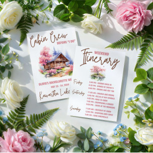 Hütte Crew, bevor ich tue! Wochenend-Junggeselinne Einladung