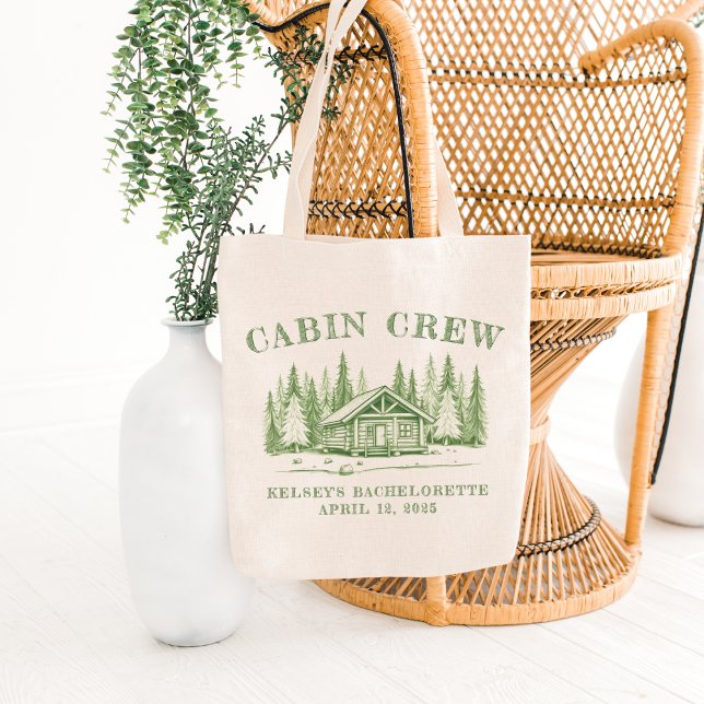 Hütte Crew Green Camp Junggeselinnen-Abschied Tragetasche (Cabin Crew Green Camp Bachelorette Party Tote Bag
)
