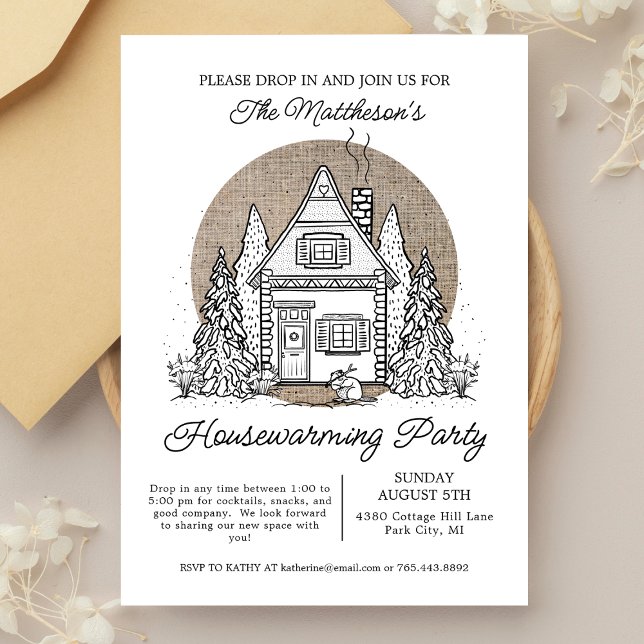 Hütte der Wälder Winterabfall im Party der Haushal Einladung (Von Creator hochgeladen)