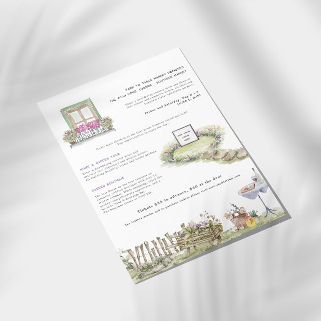 Hütte des Landes | Zuhause & Garden Bauern Market Flyer (Von Creator hochgeladen)