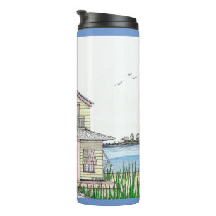Hütte des Strandes Thermosbecher