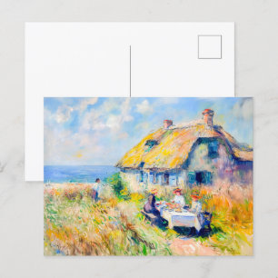 Hütte durch das Sea Impressionist Artwork Postkarte