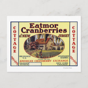 Hütte Eatmor Cranberries Markenzeichen Postkarte