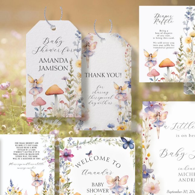 Hütte Fairies Floral Baby Girl Dusche verzaubert Geschenkanhänger (Von Creator hochgeladen)