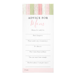 Hütte Floral Baby Duschberatung Game Rack Card Werbekarte