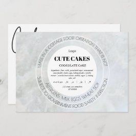 Hütte Food Label QR Code und Cake Card Einladung