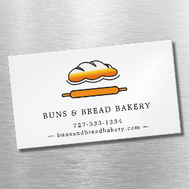 Hütte Food Zuhause Bakery Brot Logo Magnetische Visitenkarte